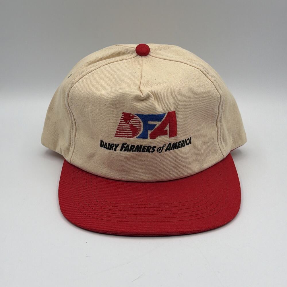 Vintage DAIRY FARMERS of AMERICA Snapback K-Products Truckers Hat / Baseball Cap